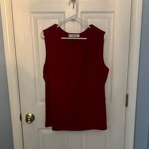 Jones Studio Rich Red Sleeveless Top